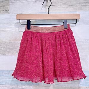 365 KIDS GARANIMALS Tulle Tutu Skirt With Shorts Red Gold Glitter Girls 6